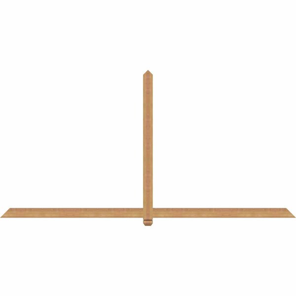 Ekena Millwork Eugene Smooth Timber Gable Bracket, Western Red Cedar, 108"W x 54"H x 1 1/2"D x 3 1/2"F, 12/12 Pitch GBW108X54X0204EUG00SWR - main